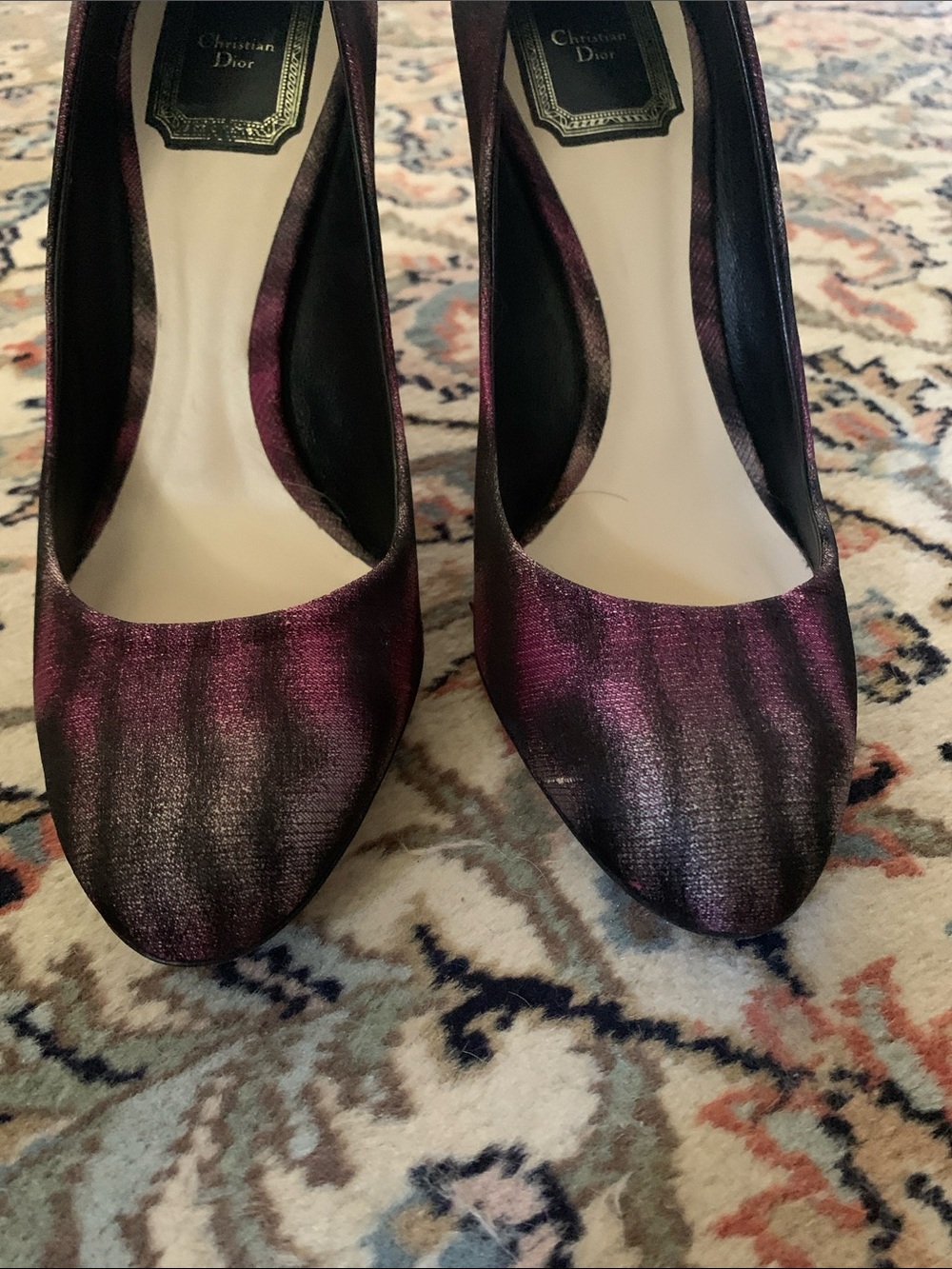 Dior Iridescent Plum Ombre Stiletto Pumps - Picture 14 of 14